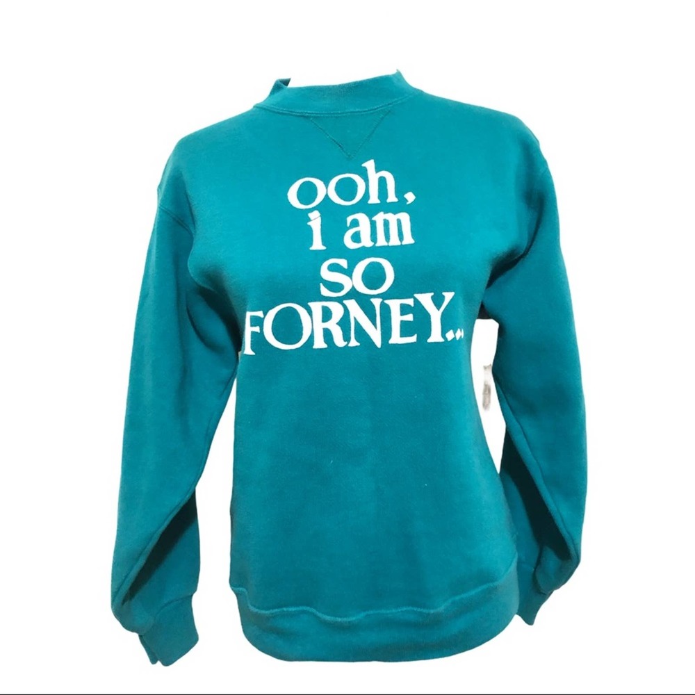 Vintage 90s‎ Teal Hanes 50/50 Sweater U of I Small